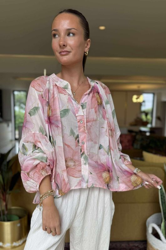 Sa Caleta Anemone Bubble Blouse Pinks /5 =
